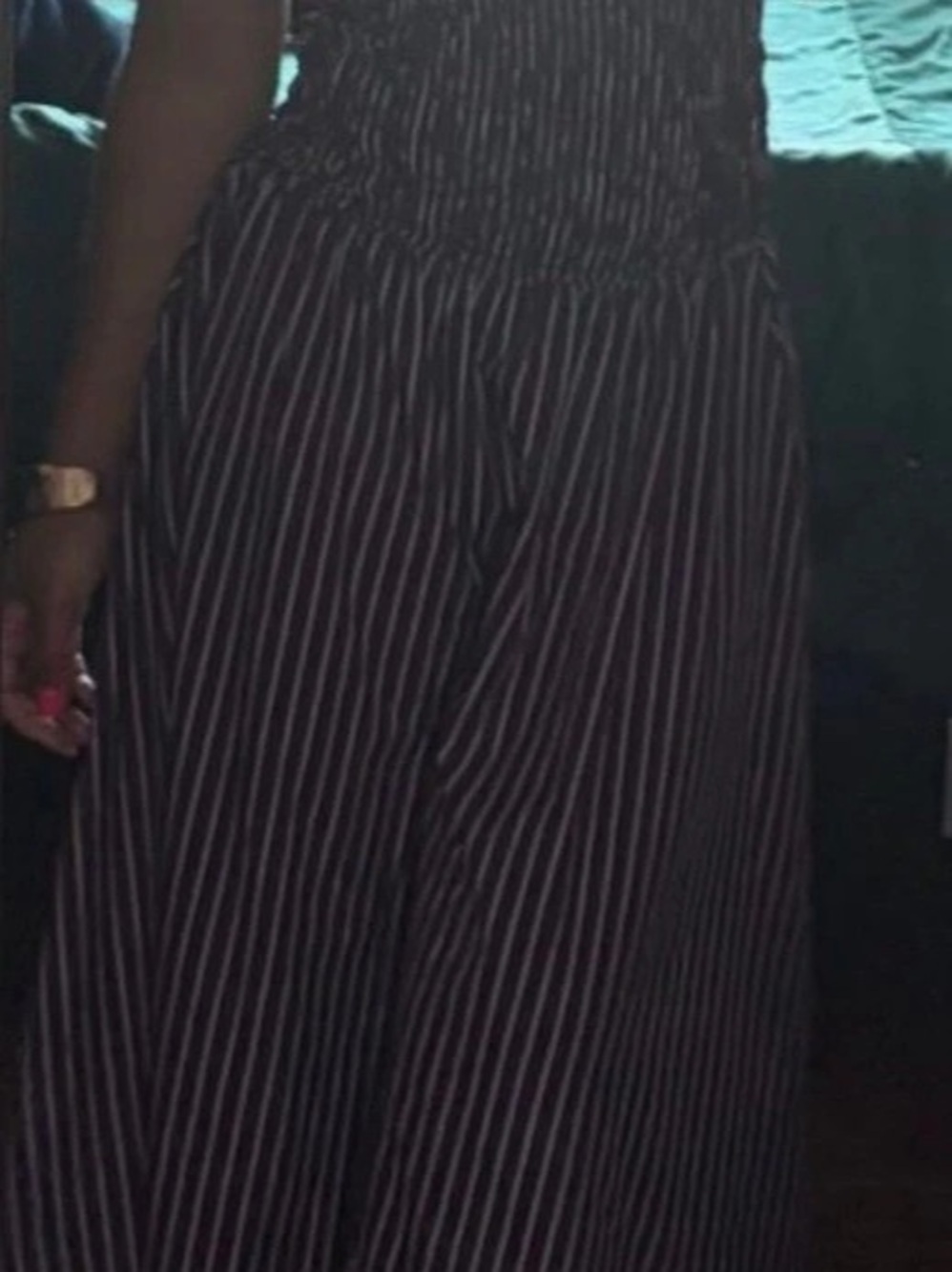striped maxi dress